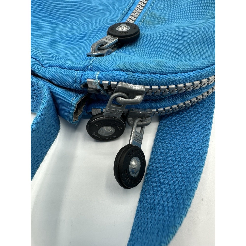 Kipling Blue Nylon Crossbody Bag Small Travel Purse Adjustable Strap - Picture 6 of 12